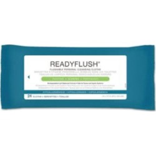 Medline Readyflush Biodegradable Flushable Wipes, 24 Packs (Miimsc263810Ct)