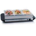 MegaChef 3 Section Buffet Server & Food Warmer in Stainless Steel