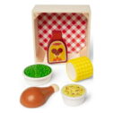 Melissa & Doug Wooden Dinner Picnic Box Play Food Set for Boys and for Girls 2+