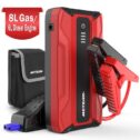 Meterk 1500A Peak 18000mAh Car Jump Starter Up to 8L Gas, 6L Diesel Engine, USB Quick Charge, 12V Auto Battery...