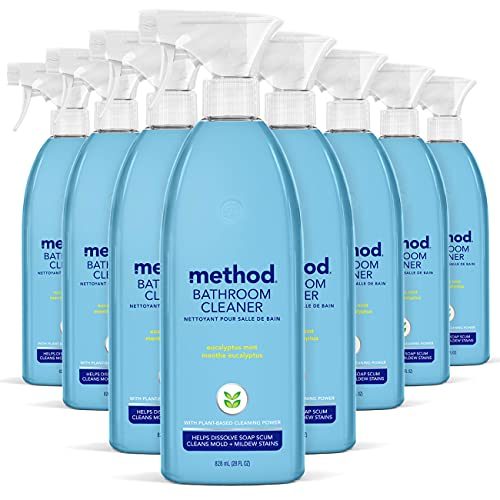 Method Bathroom Cleaner, Eucalyptus Mint, 28 Ounce, 8 pack, Packaging May Vary
