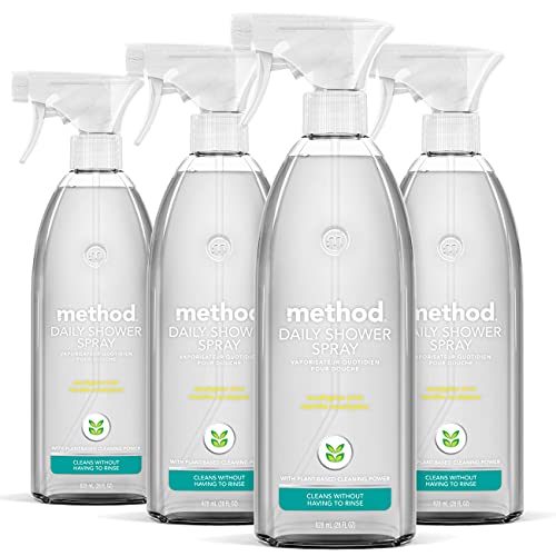 Method Daily Shower Cleaner Spray, Plant-Based & Biodegradable Formula, Spray and Walk Away - No Scrubbing Necessary, Eucalyptus Mint Scent,...