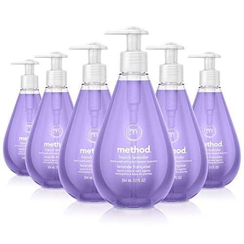 Method Gel Hand Wash, French Lavender, 12 oz, 6 pack, Packaging May Vary