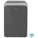 Midea 8,000 BTU (12,000 BTU ASHRAE) 115V Smart Portable Air Conditioner, Gray, MAP08S1WGR