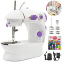 Fixdono Mini Sewing Machine for Beginner, 111-Piece Portable Sewing Machine, 7.48