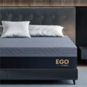 MLILY Ego Black 10 inch Hybrid Mattress, Full Size Memory Foam Mattress, Pocket Spring