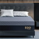 MLILY Ego Black 10 inch Hybrid Mattress, Queen Size Memory Foam Mattress and Pocket Spring