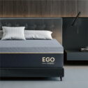 MLILY Ego Black 12 inch Hybrid Mattress, King Size Memory Foam Mattress, Pocket Spring