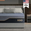 MLILY Ego Black 14 inch Queen Memory Foam Mattress, Gel Mattress in a Box, Medium