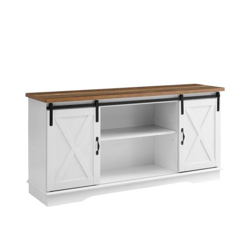 Modern Sliding Barndoor Farmhouse TV Stand for TVs up to 65