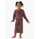 Modern Moments By Gerber Toddler Girl Cotton Jacquard Sweater & Wide-Leg Pant, 2-Piece Set, 12M-5T