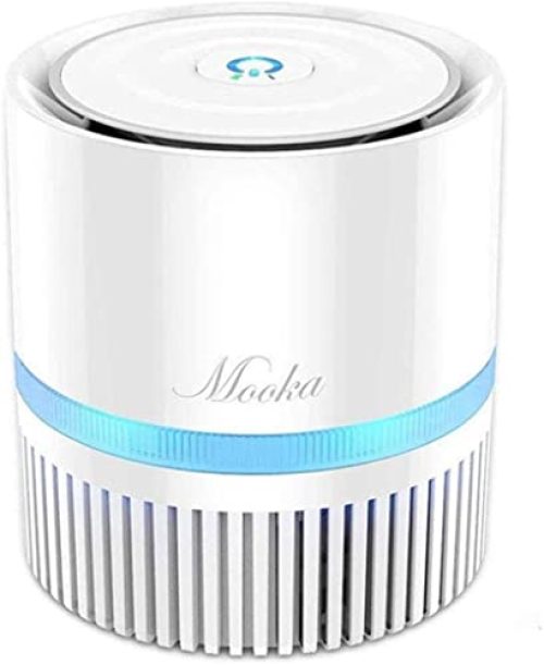 MOOKA Air Purifier for Home, 3-in-1 True HEPA Filter Air Cleaner for Bedroom and Office, Odor Eliminator for Allergies and...