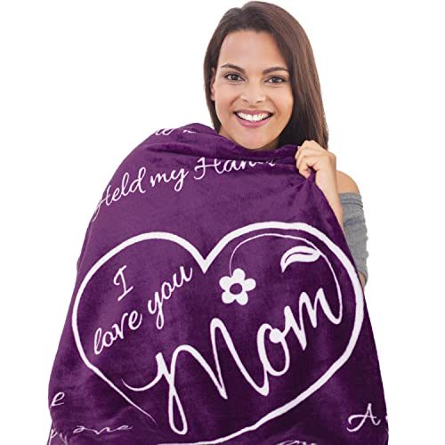 Gifts for Mom Blanket, I Love You Mom Gifts from Daughter or Son for Mother, Mom Birthday Gifts for Mom...