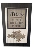 Mothers Day Gifts | Mom You Are the Piece that Holds Us Together Puzzle Sign – Personalized Canvas Wall Art, Puzzle Piece Wall Decor Family, Wood Puzzle Wall Decor, Blended Family Wall Decor MOTHERS DAY DEAL!