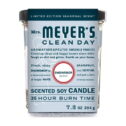 Mrs. Meyer's Clean Day Scented Soy Candle, Snowdrop Scent, 7.2 ounce candle