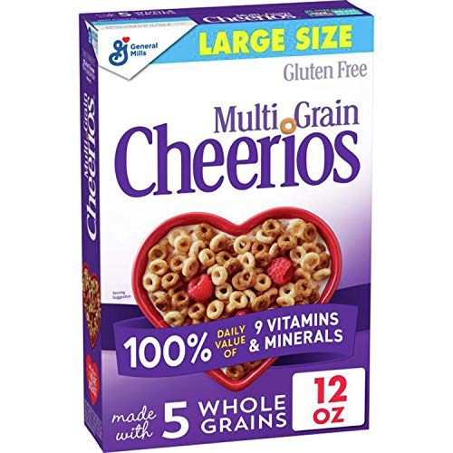 Multi Grain Cheerios Heart Healthy Cereal, Gluten Free Multigrain Cereal with Whole Grain Oats, 12 oz