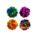 Multipet Nobbly Wobbly Interwoven Floating Ball Rubber Dog Fetch Toy, 4