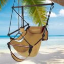 Musuos Outdoor Hanging Hammock Stable and Strong Rope Chair Porch Swing Seating