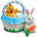 My First Plush Easter Eggs Basket with Plush Egg Bunny and Easter Chicken