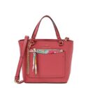 Nanette Lepore Women's Demi Satchel with Removable Floral Wristlet and Crossbody Strap