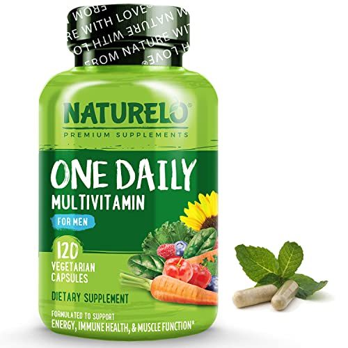 NATURELO One Daily Multivitamin for Men - with Vitamins & Minerals + Organic Whole Foods - Supplement to Boost Energy,...