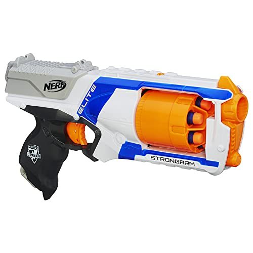 Nerf N Strike Elite Strongarm Toy Blaster With Rotating Barrel, Slam Fire, And 6 Official Nerf Elite Darts For Kids,...