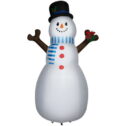 New Christmas Airblown Inflatables Yard Decoration Snowman with Ornament Giant, 10 ft