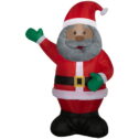 New Christmas Holiday Time Yard Decoration African American Santa 33 in x 48 in x 21 in 1.71 lb