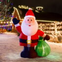 Nifti Nest Outdoor Santa Claus Christmas Blow Ups Yard Inflatable, 6'