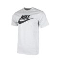Nike Men's Short Sleeve Logo Swoosh Printed Active T-Shirt Grey M
