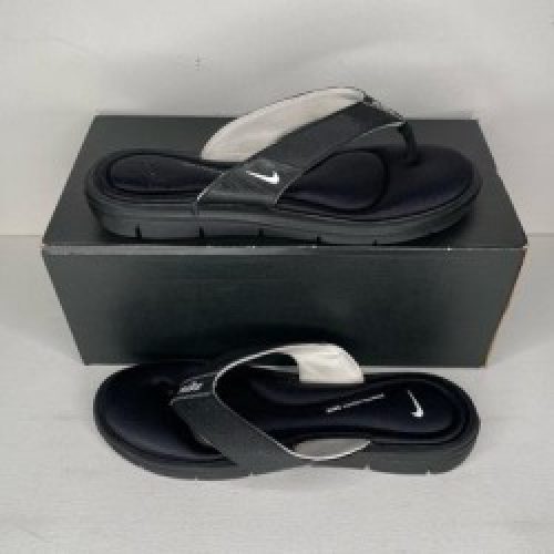 Nike Shoes | Nike Comfort Thong Flip Flops | Color: Black/White | Size: 10