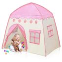nine bull Girls Princess Playhouse Pink Castle Play Tent Kids Birthday Gift Toy