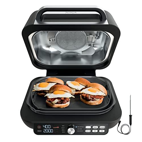 Ninja IG651 Foodi Smart XL Pro 7-in-1 Indoor Grill/Griddle Combo, use Opened or Closed, with Griddle, Air Fry, Dehydrate &...