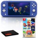 Nintendo Switch Lite (Blue) Gaming Console Bundle with Super Mario 3D All-Stars