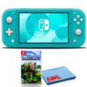 Nintendo Switch Lite (Turquoise) Bundle with Minecraft and 6Ave Cleaning Cloth