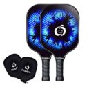niupipo Pickleball Paddles, USA Pickleball Approved Pickleball Paddles Set of 2, Carbon Fiber Face, Polypropylene Honeycomb Core, Pickleball Rackets with...