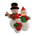 Northlight 4 ft. Inflatable Snowman Family Lighted Yard Decoration