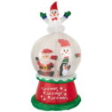 Northlight 6.75ft Lighted Inflatable Santa and Friends Snow Globe Outdoor Christmas Decoration
