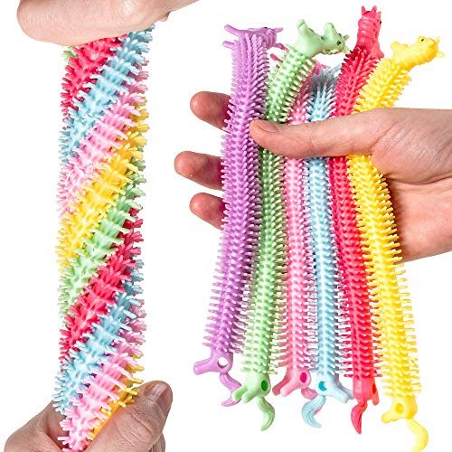 NUTTY TOYS Unicorn Monkey Noodle Sensory Strings 6 pk; Top Classroom ADHD Fidget, Fine Motor Skills Learning for Toddlers, Best...