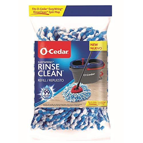 O-Cedar EasyWring RinseClean Spin Mop Microfiber Refill, Blue