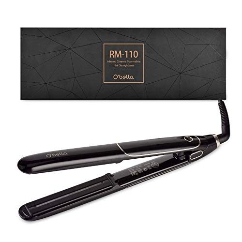 O'Bella Hair Straighteners Dual Voltage,with Digital LCD Display, 30's Heat up to 230℉, Heat Resistant Gloves