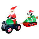 Occasions 20’ Inflatable Santa ATV Pulling Tree – Christmas Outdoor Decoration