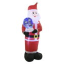 Occasions 8 Inflatable Santa Holding Snow Globe Christmas Yard Decoration