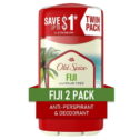 Old Spice Antiperspirant Deodorant for Men Fiji, 2.6 oz Twin Pack