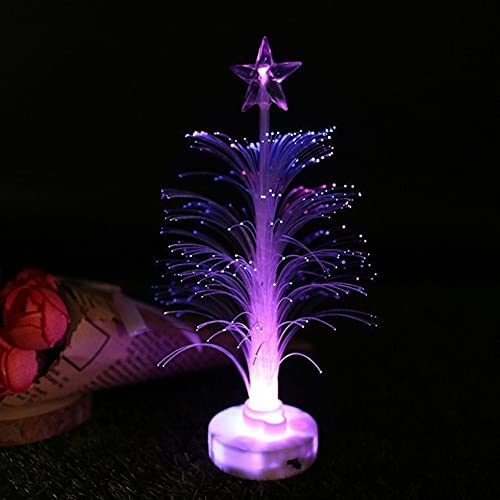 One76 Colorful Fiber Optic Christmas Tree LED Night, Changing Fibre Optic Lamp Atmosphere Lamp for Desktop Decorative Home Xmas Party...