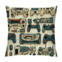 ONETECH Gamer Gifts for Men, Pocket Design Throw Pillow Covers Gaming Room Décor Stuffers Easter Basket Stuffers for Teen Boys...