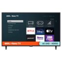 onn. 43” Class 4K UHD (2160P) LED Roku Smart TV HDR (100012584)