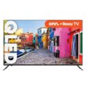 onn. 50” QLED 4K UHD (2160P) Frameless Roku TV HDR (100071700)