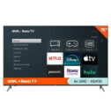 onn. 75” Class 4K UHD (2160P) LED Roku Smart Television (100044717)