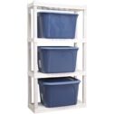 Oskar 4-Tier Storage Shelf, Heavy Duty Shelving Unit, 400 lbs (180 kg) Capacity, Multipurpose Organizer for Garage, Basement, Laundry Room,...